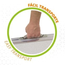 AKTIVE - Table Pliante Avec 2 Tabourets Et Poignée De Transpor, Gris -Aktive Magasin aktive table pliante avec 2 tabourets et poignee de transpor gris 2