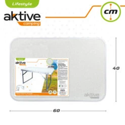 AKTIVE - Table Pliante . Table Basse Blanche En Aluminium - 40x60x40 Cm -Aktive Magasin aktive table pliante table basse blanche en aluminium 40x60x40 cm 4