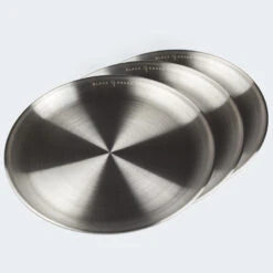 Assiette Plate De Camping | Diamètre Env. 23 Cm | Acier Inox | 3 Assiettes -Aktive Magasin assiette plate de camping diametre env 23 cm acier inox 3 assiettes 3
