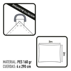 Auvent Rectangulaire En Polyester Aktive Garden Coloris Blanc -Aktive Magasin auvent rectangulaire en polyester aktive garden coloris blanc 2