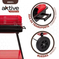Barbecue Portable Au Charbon De Bois Pour 4 Niveaux Aktive -Aktive Magasin barbecue portable au charbon de bois pour 4 niveaux aktive 2