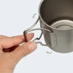 Batterie De Cuisine De Camping Set | Casseroles + Fourchette/Cuillère | Titane -Aktive Magasin batterie de cuisine de camping set casseroles fourchettecuillere titane 5