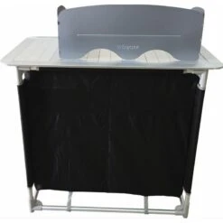 BAYASUN Meuble De Cuisine 4 Étagères Pieds Réglables Gris -Aktive Magasin bayasun meuble de cuisine 4 etageres pieds reglables gris 4