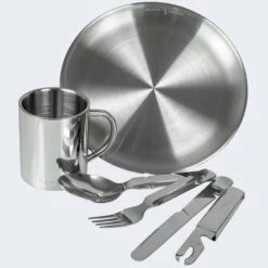 Camping Assiette Plate, Couverts Et Tasse Isotherme Set | Acier Inoxydable -Aktive Magasin camping assiette plate couverts et tasse isotherme set acier inoxydable 2