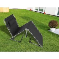 Chaise Longue Torget - Transat - Bain De Soleil 190x60x30 Cm - 150 Kg - Pliable -Aktive Magasin chaise longue torget transat bain de soleil 190x60x30 cm 150 kg pliable 3