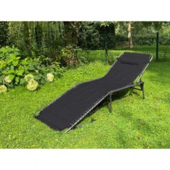 Chaise Longue Torget - Transat - Bain De Soleil 190x60x30 Cm - 150 Kg - Pliable -Aktive Magasin chaise longue torget transat bain de soleil 190x60x30 cm 150 kg pliable 4