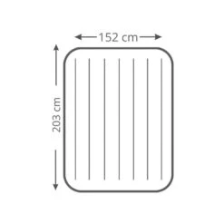 Intex Downy Queen Airbed - Lit Gonflable - 203x152x25cm - Avec Accessoires -Aktive Magasin downy queen airbed lit gonflable 203x152x25cm avec accessoires 3