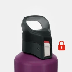 Quechua Gourde Alu 1L Avec Bouchon à Ouverture Rapide Pour La Randonnée - Violet -Aktive Magasin gourde alu 1l avec bouchon a ouverture rapide pour la randonnee violet 3