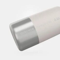 Quechua Gourde Inox 0,6L Avec Bouchon à Vis Pour La Randonnée - Blanc -Aktive Magasin gourde inox 06l avec bouchon a vis pour la randonnee blanc 2