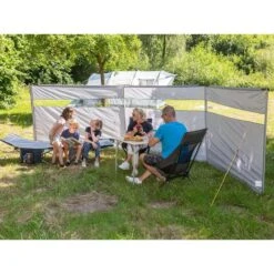 Paravent De Camping Bora - Brise-Vue - 4,5 X 1,4 M - Résistant Au Vent - Gris -Aktive Magasin paravent de camping bora brise vue 45 x 14 m resistant au vent gris 2