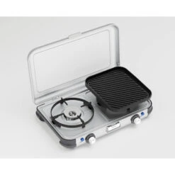 Campingaz Réchaud De Camping à Gaz 2 Feux Camp & Grill - Plancha, Grill Et Wok -Aktive Magasin rechaud de camping a gaz 2 feux camp and grill plancha grill et wok 2