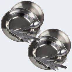 Set Couverts De Camping Et Assiette Creuse & Plate | 2 Personnes -Aktive Magasin set couverts de camping et assiette creuse and plate 2 personnes 2