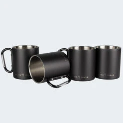 Tasse Thermique De Camping 300 Ml | Mousqueton | Acier Inoxydable | 4 Gobelets -Aktive Magasin tasse thermique de camping 300 ml mousqueton acier inoxydable 4 gobelets 2