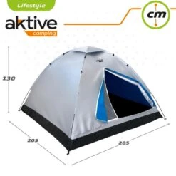 Tente 4 Hommes 205x205x130 Cm Aktive -Aktive Magasin tente 4 hommes 205x205x130 cm aktive 2