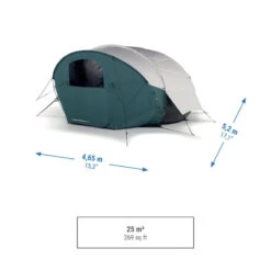 Quechua Tente Bulle De Camping - AirSeconds Skyview Polycoton - 2 Personnes - 1 Chambre -Aktive Magasin tente bulle de camping airseconds skyview polycoton 2 personnes 1 chambre 3